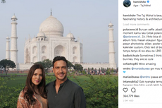 Liburan ke India, Hamish Daud dan Raisa Foto-foto di Taj Mahal