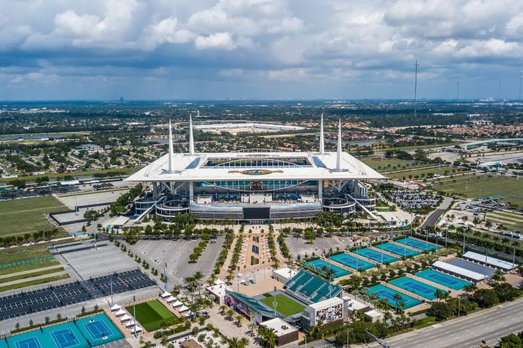 Ilustrasi Stadion Hard Rock di Miami, Amerika Serikat.