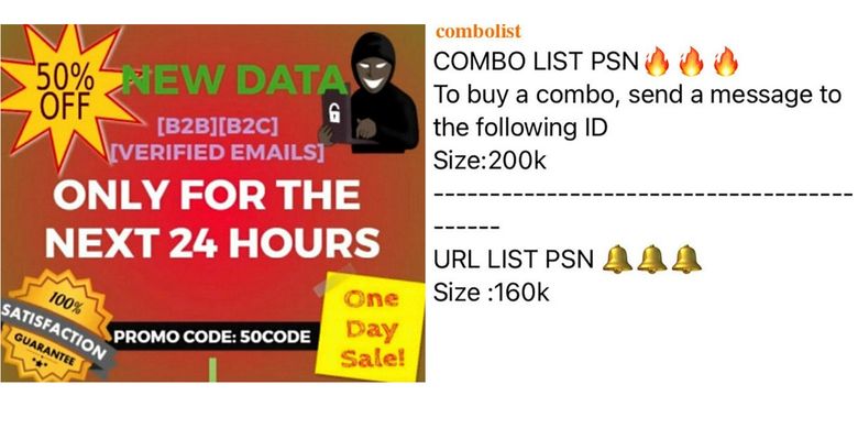 Poster iklan dari penjual data yang tersebar di Telegram dan ditemukan oleh Cyberint.