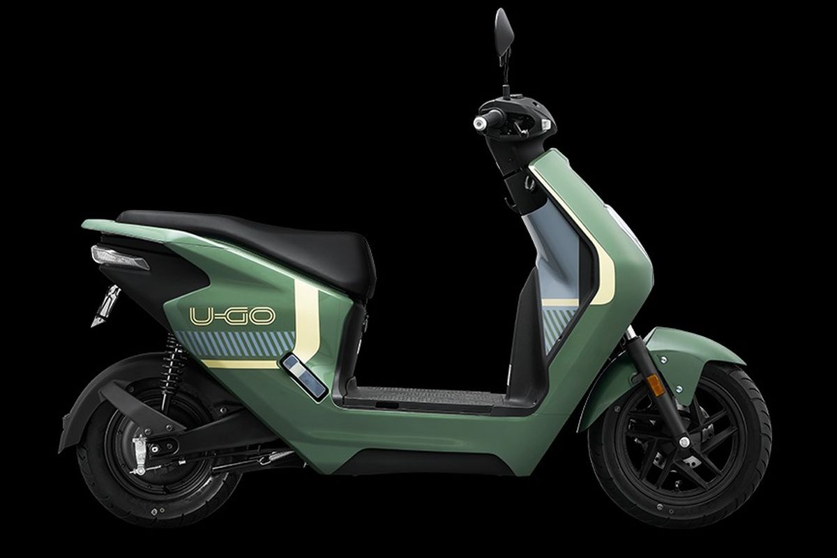 Motor listrik Honda U-GO versi 2023 dengan warna baru hijau alpukat.