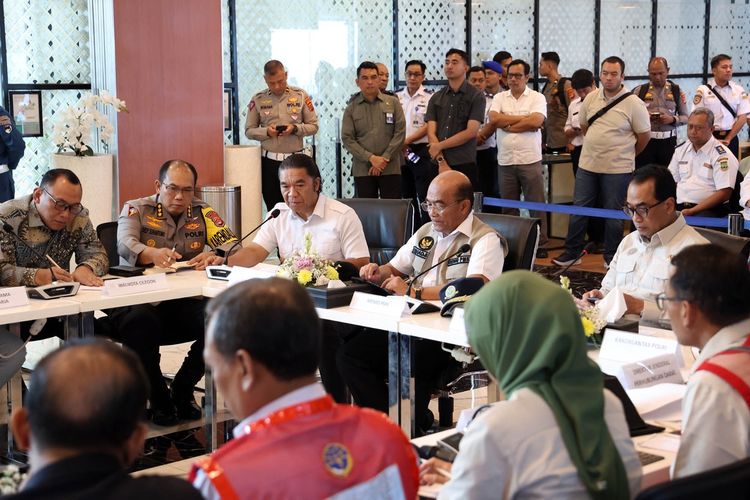 Suasana Rakor Penyelenggaraan Angkutan Lebaran 2024/1445 H.