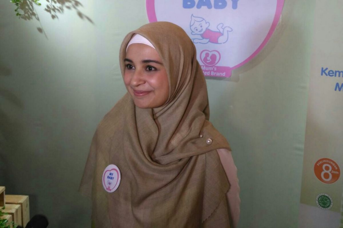 Artis peran Shireen Sungkar saat ditemui dalam sebuah seminar kesehatan anak-anak di kawasan Senayan, Jakarta Pusat, Selasa (19/2/2019).