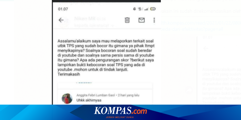 Viral Soal Utbk Tps Diduga Bocor Dan Tersebar Ini Penjelasan Ltmpt Halaman All Kompas Com