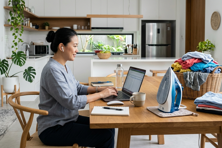Tips bagi Ibu Bekerja WFH agar Tidak Cepat 