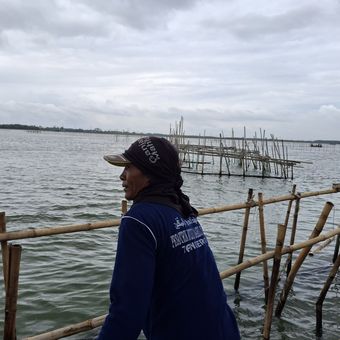 Suasana pembongkaran Pagar Laut di Desa Ketapang, Kecamatan Mauk, Kabupaten Tangerang, Banten, Rabu (21/1/2025). Pj Gubernur Banten Ucok Abdulrauf Damenta mengatakan pembongkaran pagar laut melibatkan ribuan nelayan di seluruh pesisir utara Tangerang.