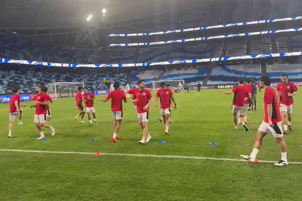 Timnas Indonesia menjajal lapangan latihan Sydney Football Stadium pada Rabu (19/3/2025) jelang laga kontra Australia pada laga lanjutan Kualifikasi Piala Dunia 2026.