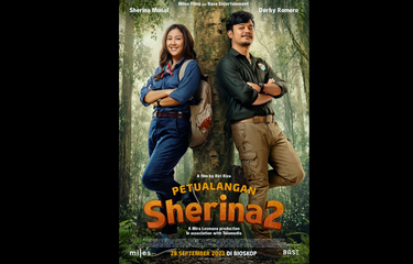 Film Petualangan Sherina 2 karya sutradara Riri Riza dan dibintangi Sherina Munaf dan Derby Romero.