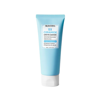 Skintific 5X Ceramide Low pH Cleanser, berikut rekomendasi sabun muka untuk kulit kering 
