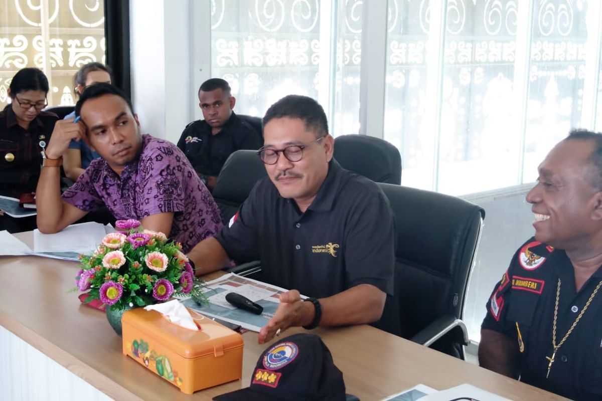 Rapat koordinasi digelar di PLBN Skouw pada Kamis (25/4/2019) guna membahas Festival Cross Border Skouw dan Keerom.