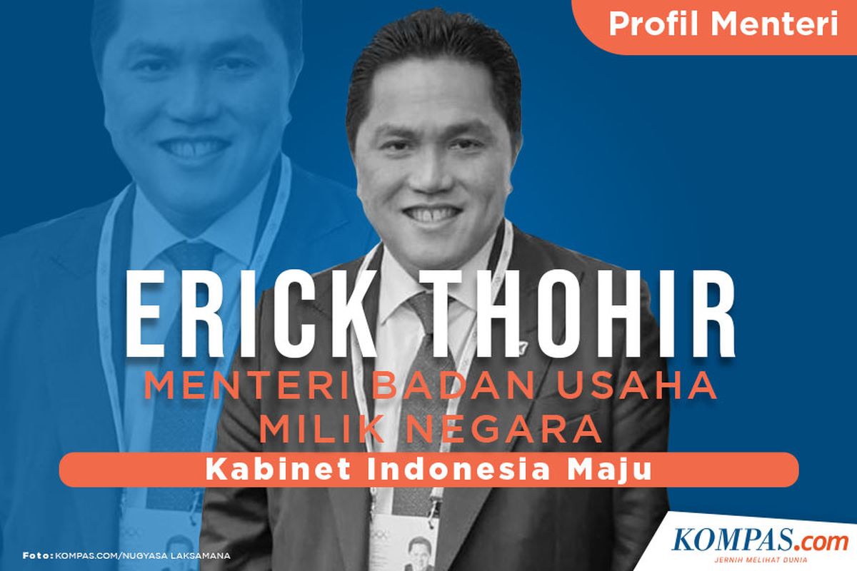 Profil Menteri, Erick Thohir  Menteri Badan Usaha Milik Negara