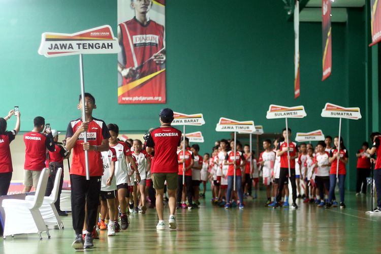 Audisi Umum Beasiswa Bulu Tangkis 2019 di GOR Djarum Jati, Kudus, Jawa Tengah.