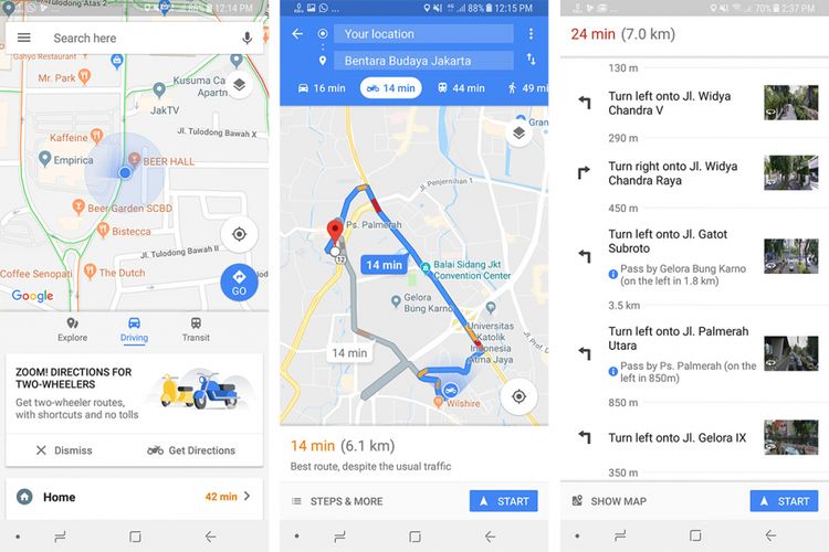 Begini Cara Pakai Rute Khusus Sepeda Motor Di Google Maps