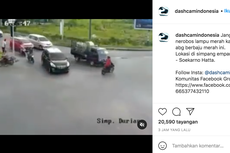 Viral, Video Pengendara Motor Diseruduk Pikap Saat Terobos Lampu Merah