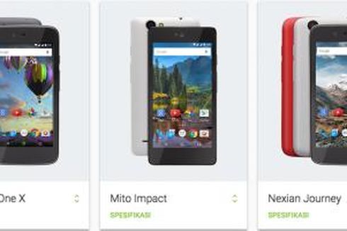 Ini Spesifikasi 3 Android One di Indonesia