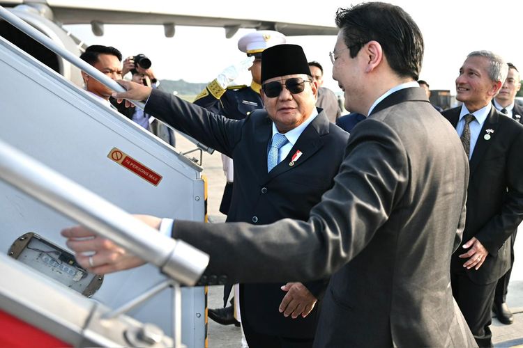 Prabowo Antar PM Singapura Lawrence Wong ke Halim Perdanakusuma