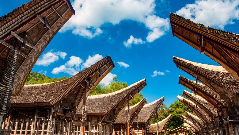 Desa Kete Kesu, salah satu desa wisata di kawasan Tana Toraja, Sulawesi Selatan. 