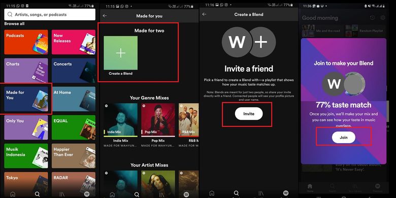 Cara membuat playlist Blend di Spotify