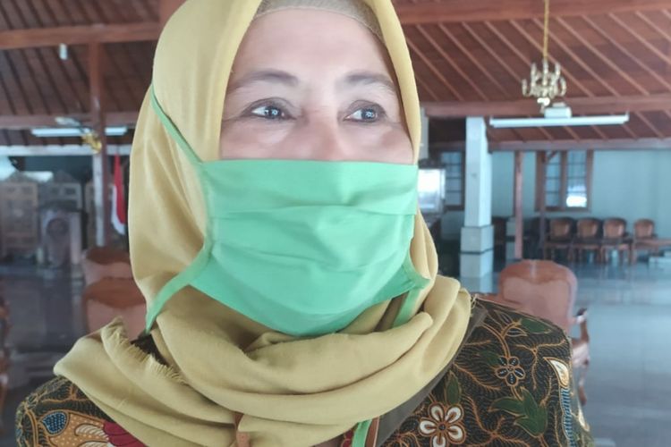 Kepala Dinas Pendidikan Banyumas Irawati di Pendapa Sipanji Purwokerto, Kabupaten Banyumas, Jawa Tengah.