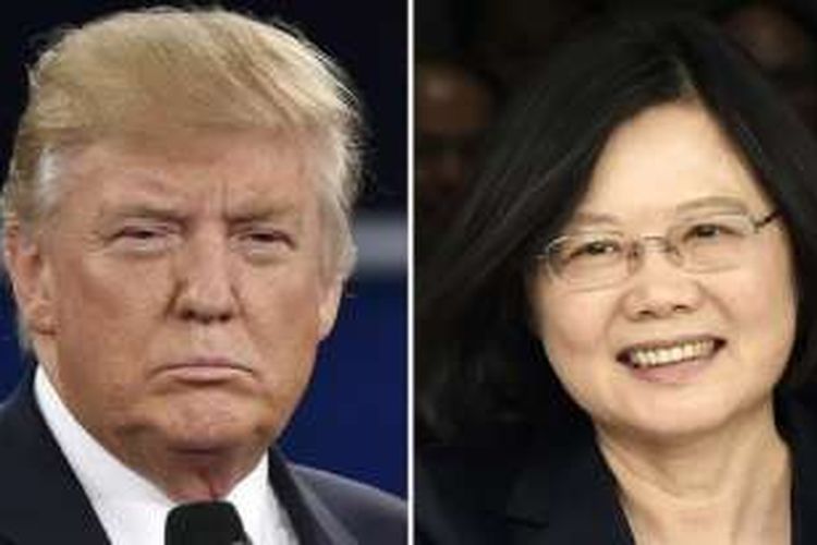 Presiden AS terpilih Donald Trump dan Presiden Taiwan Tsai Ing-wen.