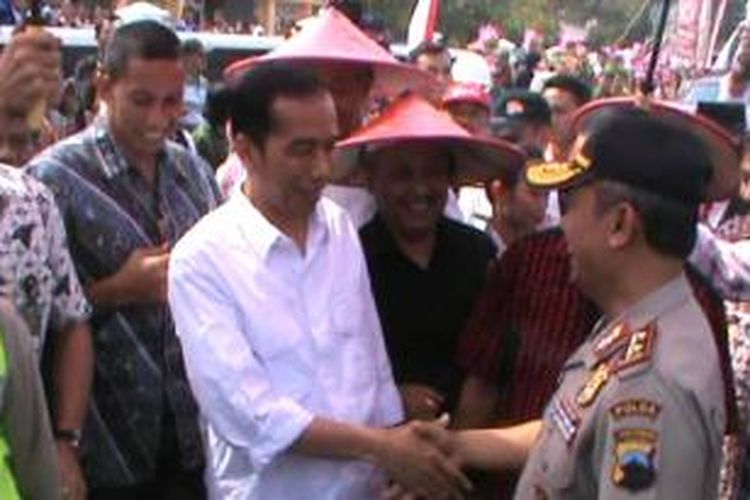 Joko Widodo saat berada di Boyolali, Sabtu (4/10/2014). 