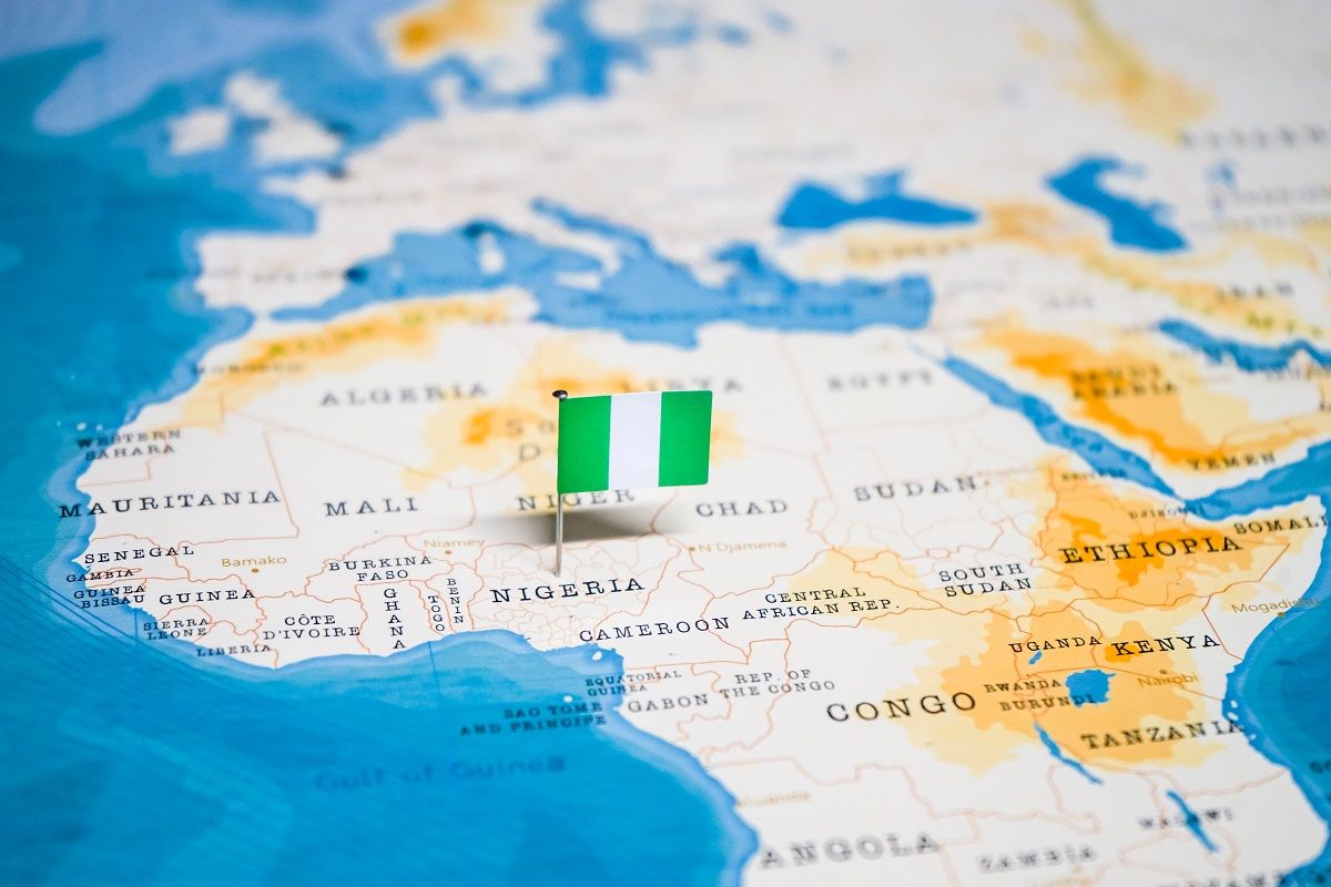 Peta Nigeria di Benua Afrika
