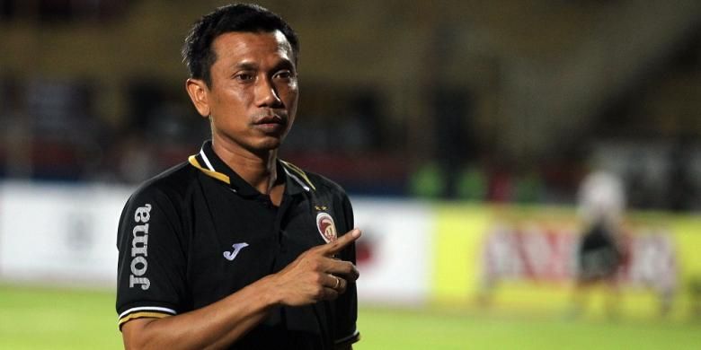 Widodo C Putro ketika berstatus sebagai pelatih Sriwijaya FC.