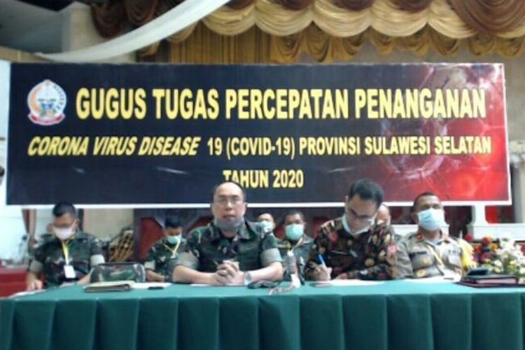 Panglima Kodam XIV Hasanuddin, Mayjen TNI Andi Sumangerukka yang juga Ketua Gugus Tugas Percepatan Penanganan Corona Covid-19 Sulsel.