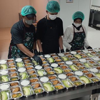 Ilustrasi menu makan bergizi gratis. 