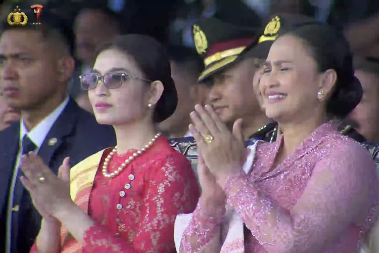 Penampilan Ibu Wapres Selvi Ananda dalam Peringatan HUT Bhayangkara ke-79.