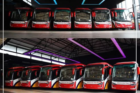 Karoseri Laksana Luncurkan 10 Bus Baru Pesanan PO Gumarang Jaya