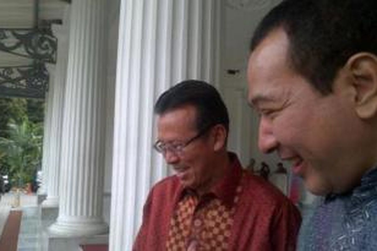 Tommy Soeharto saat menyambangi Balaikota DKI Jakarta, Kamis (28/11/2013).