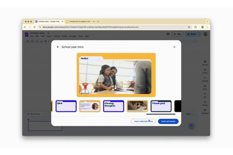 Ilustrasi pembuat video AI Google Vids
