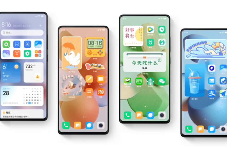 Ilustrasi widget MIUI 13