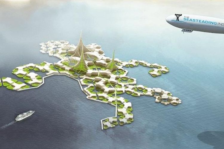 Gambaran desain pulau mengapung milik The Seasteading Institute