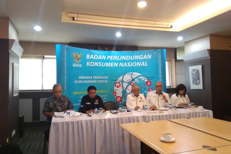 BPKN dalam media Conference Catatan Akhir Tahun 2019 di Jakarta, Senin (16/12/2019).