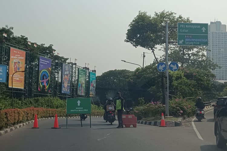 Ilustrasi rekayasa lalu lintas di sekitar lokasi Formula E Jakarta di Ancol