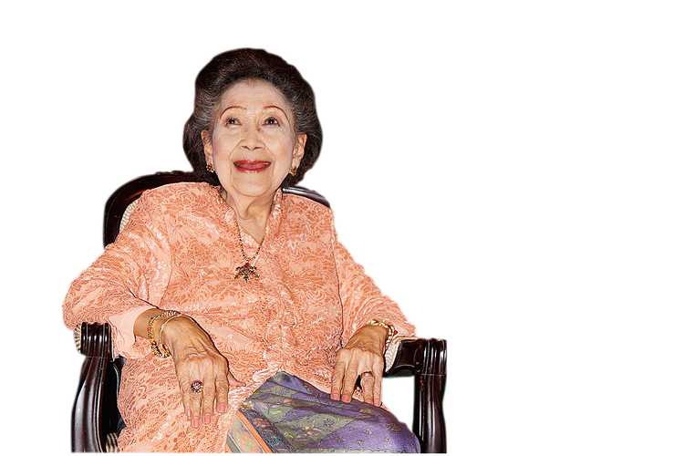 Herawati Diah saat berusia 97 tahun. Gambar diambil pada 17 April 2014.