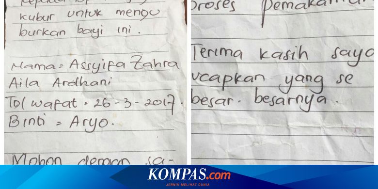 Jasad Bayi Ditemukan Bersama Surat Dan Uang Rp 150 000