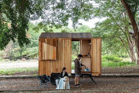 Rumah Kemping Kayu Ini Ringkas, Bisa Dibawa Liburan