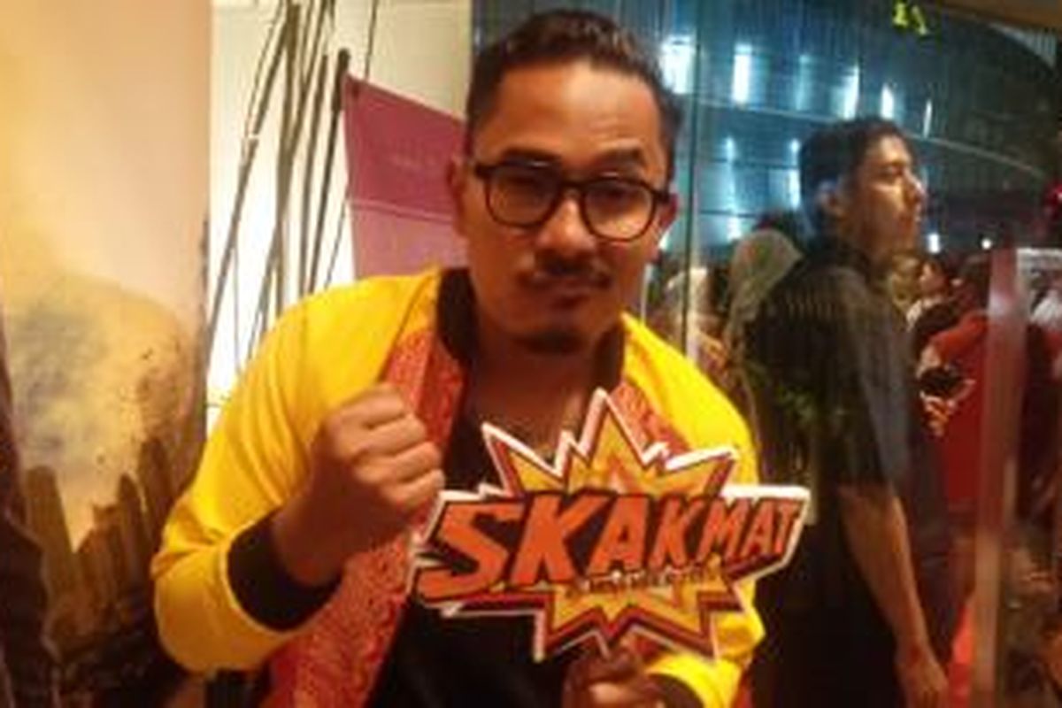 Tanta Ginting difoto sesudah pemutaran perdana film Skakmat di Epicentrum XXI, Jakarta Selatan, Selasa (24/11/2015) malam.