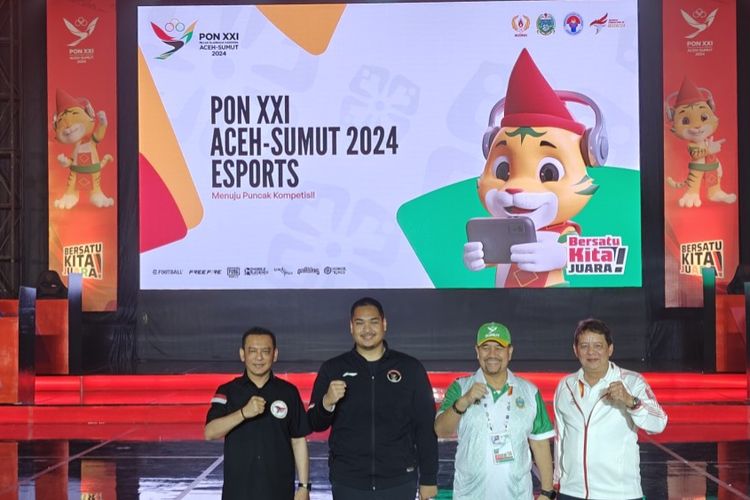 Pembukaan Pekan Olahraga Nasional (PON) XXI 2024 Aceh Sumatera Utara (Sumut) untuk cabang olahraga (cabor) e-sports di Medan International Convention Center, Jumat (13/9/2024).