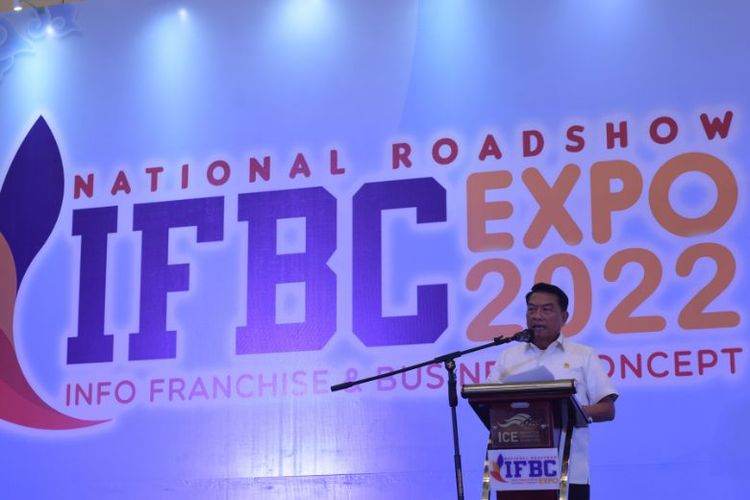 Kepala Staf Kepresidenan Republik Indonesia Moeldoko dalam IFBC Expo 2022