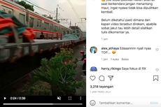 Video Viral Pemotor Terobos Palang Pintu dan Berhenti di Antara Dua Kereta, Ini Kata KAI