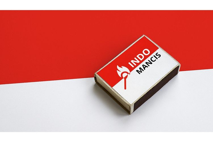 Ilustrasi merek dengan nama negara.