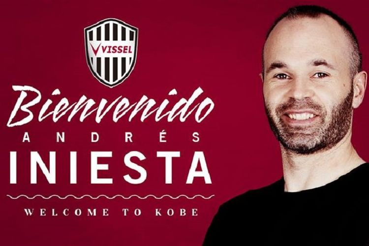 Andreas Iniesta resmi bergabung dengan Vissel Kobe, 24 Mei 2018.