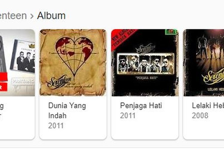 Album-album Seventen selama berkarya di industri musik Indonesia.