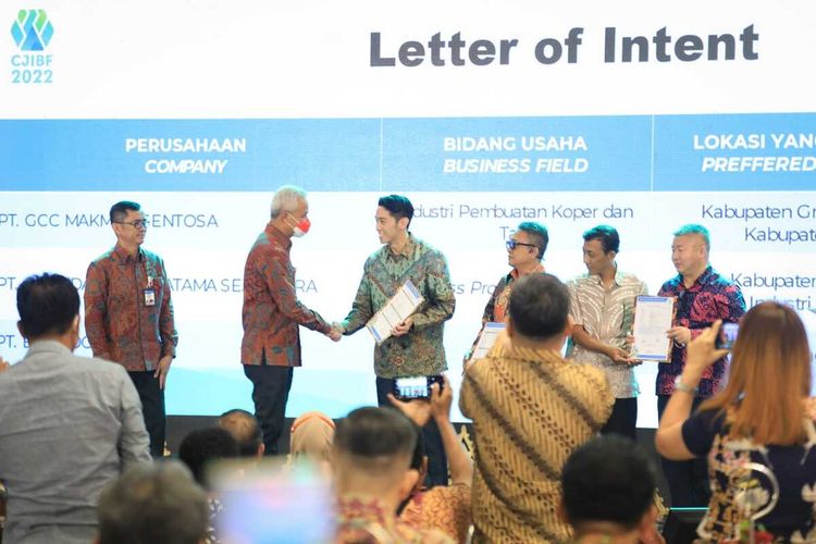 Gubernur Jateng Ganjar Pranowo menghadiri Central Java Investment Bussiness Forum (CJIBF) 2022 di Hotel Gumaya, Rabu (9/11/2022).