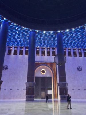 Interior Masjid Istiqlal Jakarta pasca renovasi, Rabu (22/7/2020)