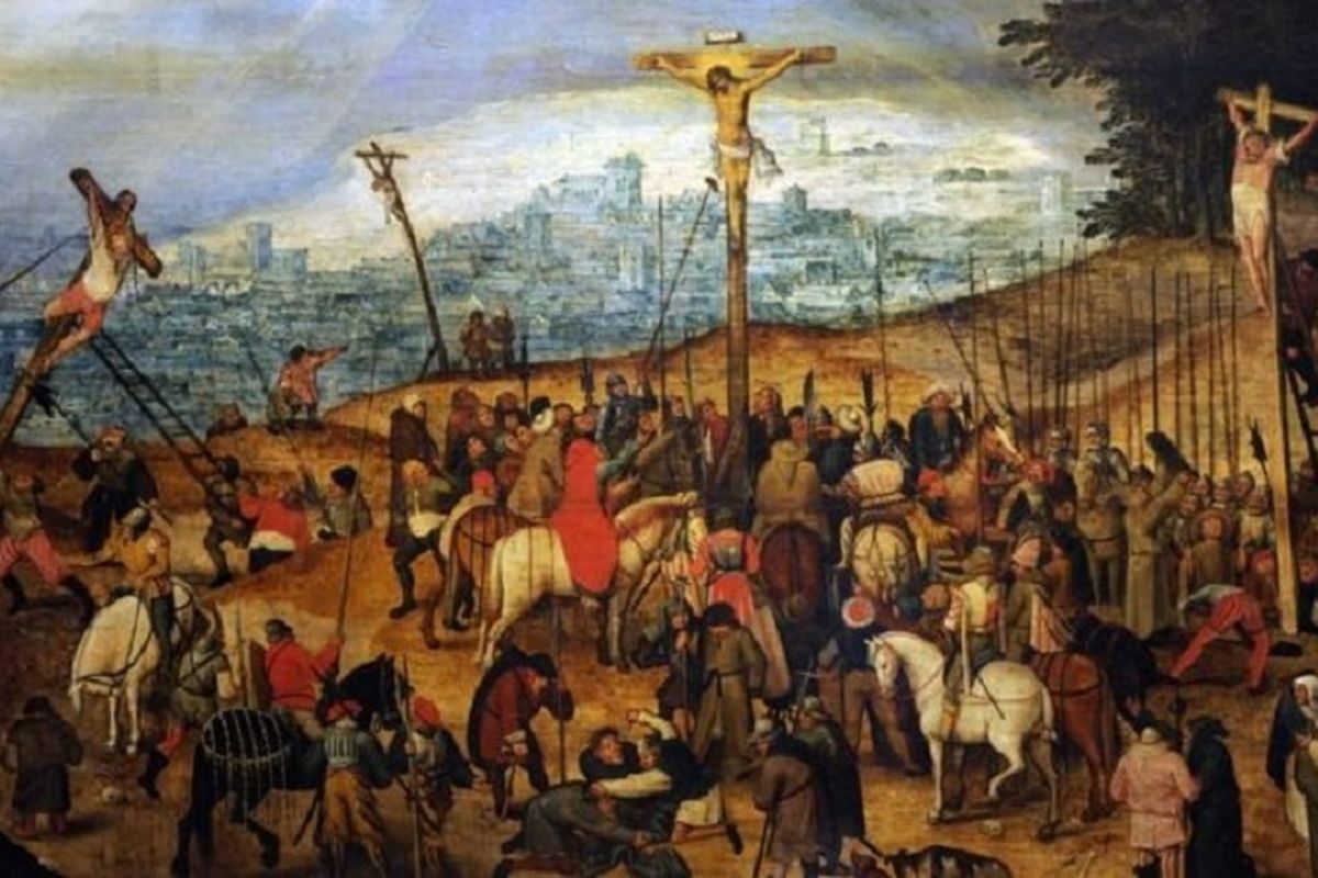 Lukisan Penyaliban karya seniman Belgia, Pieter Brueghel the Younger.