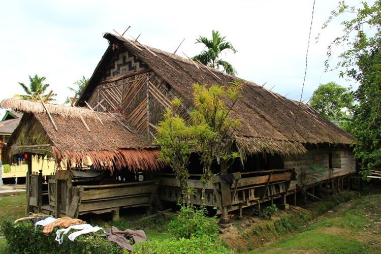 Rumah adat Arleus Sakukuret milik Suku Mentawai di Desa Muntei.